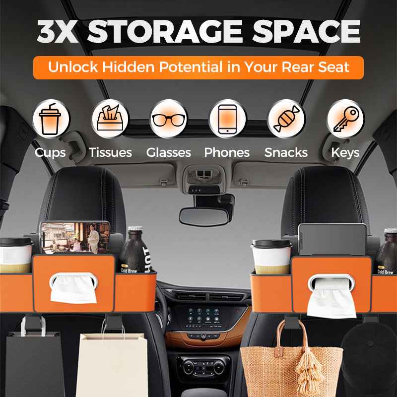 🚗 Multifunctional Car Seat Back Organizer – Waterproof Storage Bag for Travel & Everyday Use
