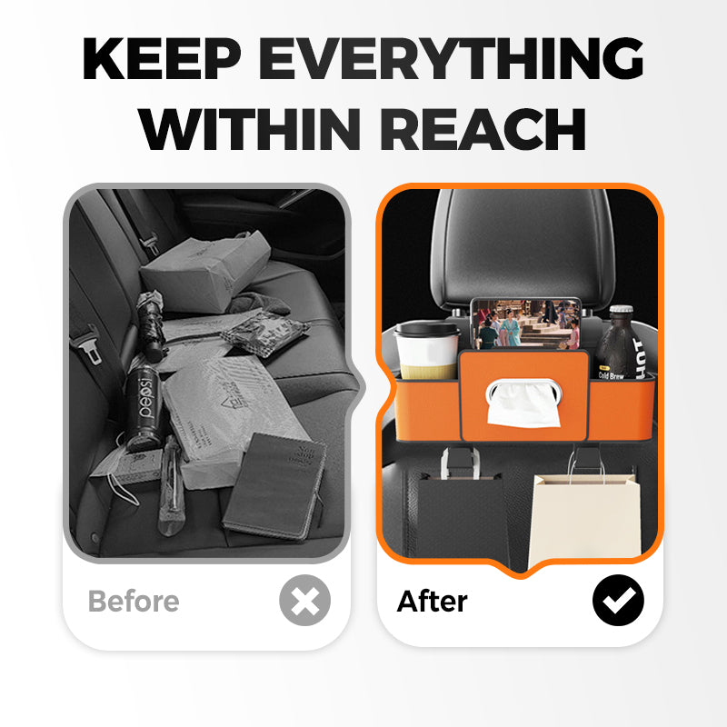 🚗 Multifunctional Car Seat Back Organizer – Waterproof Storage Bag for Travel & Everyday Use