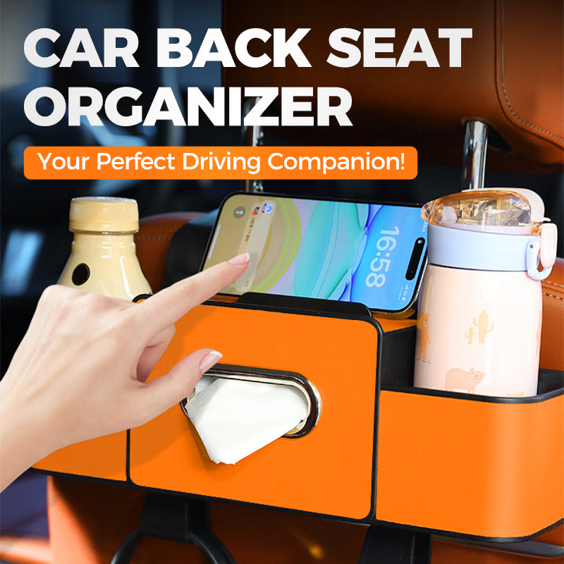 🚗 Multifunctional Car Seat Back Organizer – Waterproof Storage Bag for Travel & Everyday Use